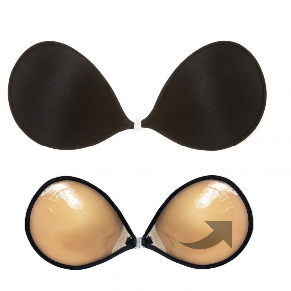 Jade - UltraBoost™ Black Backless Adhesive Bra
