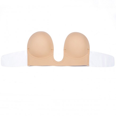 Kara - Luxury Nude U Plunge Stick On Bra