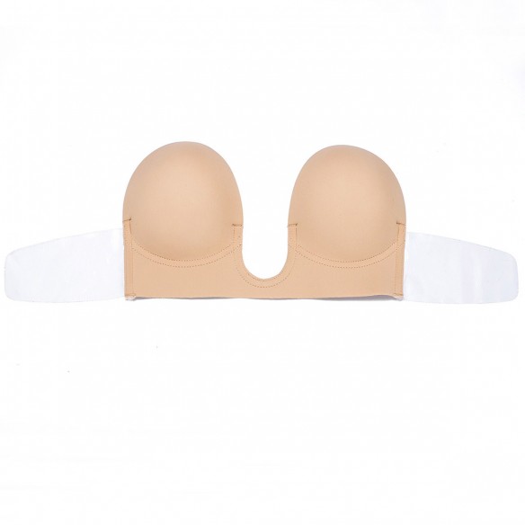 Kara - Luxury Nude U Plunge Stick On Bra