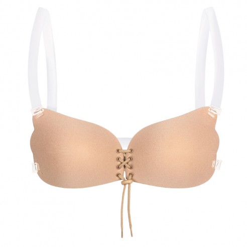 Allegra - Clear Strap Luxury Backless Stick On Bra